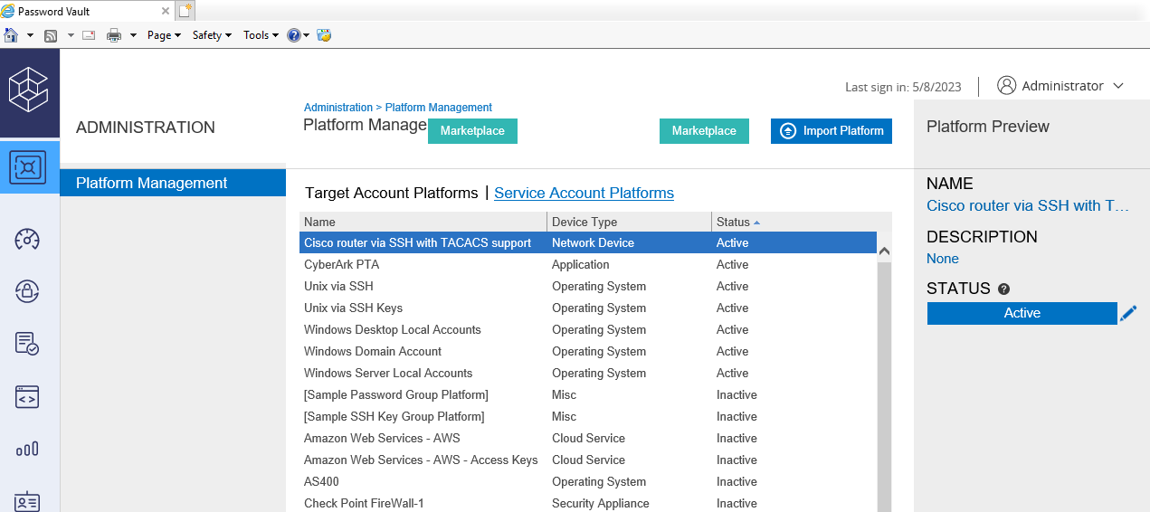 CyberArk - CPM - Cisco Router with Domain Logon support